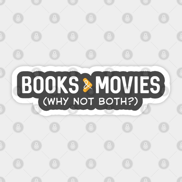 Books & Movies Sticker by Teeworthy Designs